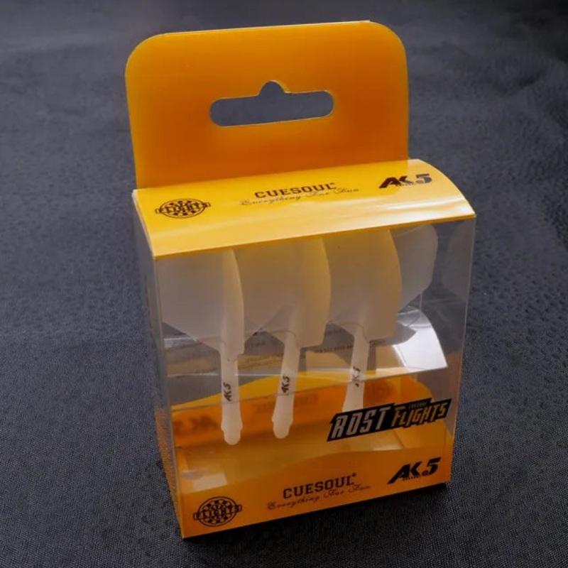CUESOUL ROST AK5 Integrated Dart Shaft & Flight – Standard Shape – Long – Ice White Ice White Long (33mm in length excluding thread) Standard