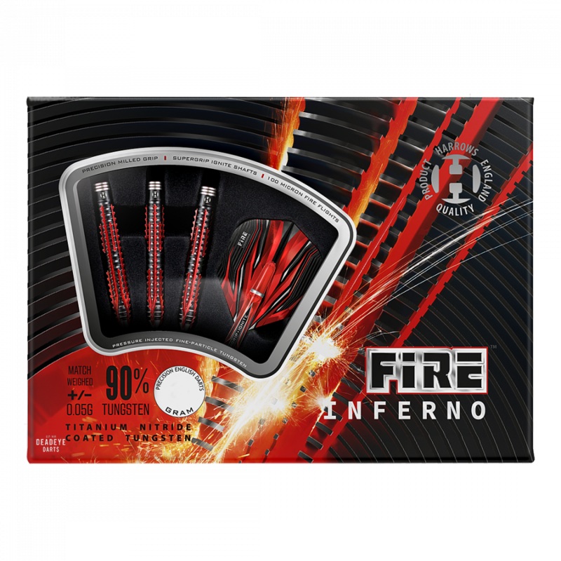 Harrows Fire Inferno Steel Tip Darts 23 grams