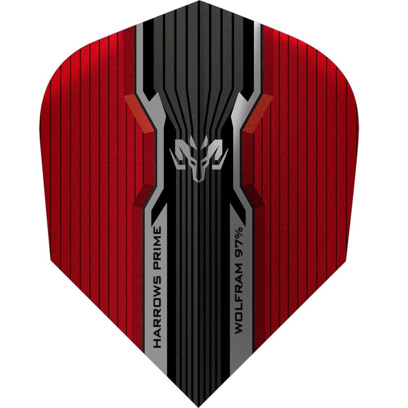 Harrows Prime Dart Flights – No6 – Std – Red – Wolfram