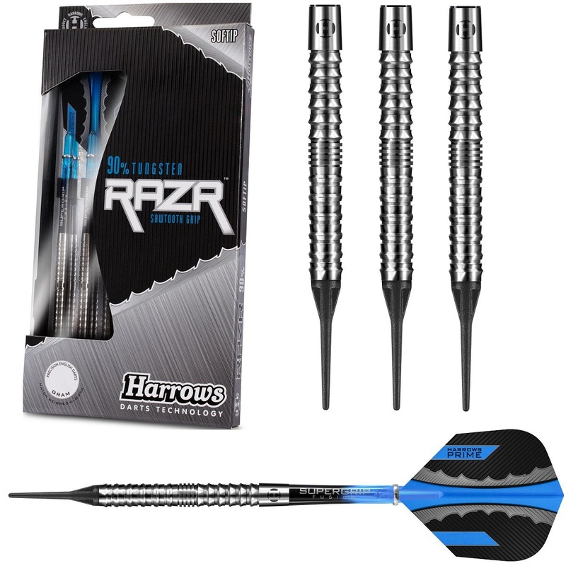 Harrows Razr Straight 90% Tungsten Soft Tip Darts 18 Gram