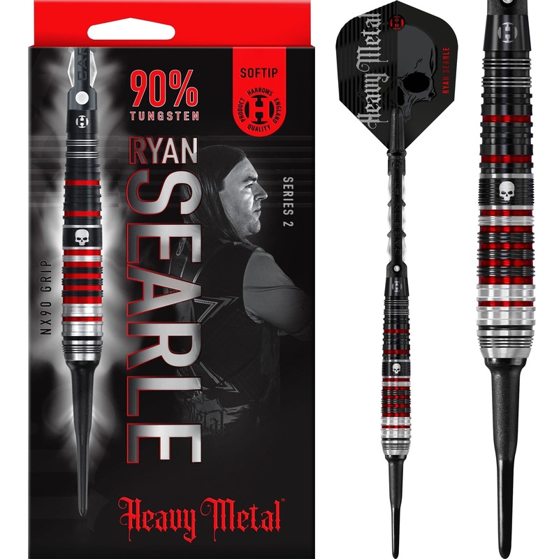 Harrows Ryan Searle Darts – Heavy Metal – Soft Tip – 90% Tungsten – Series 2 18g