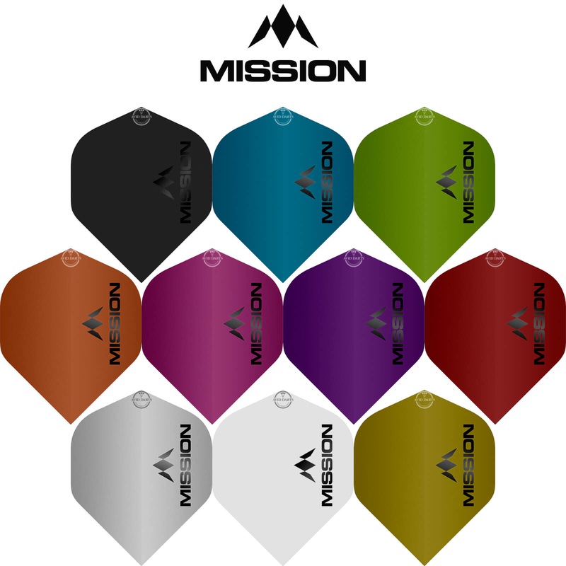 Mission – Logo Matt – Big Wing Dart Flights Black