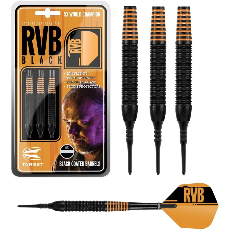 Raymond van Barneveld Black Brass Soft Tip Darts by Target 19 Gram