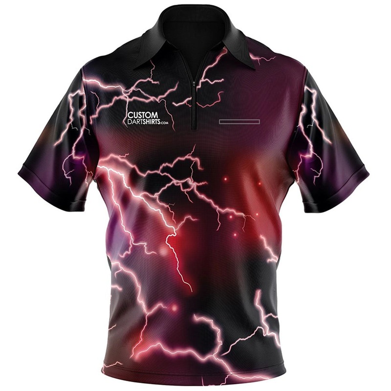 Thunder and Lightning Red Custom Dart Shirt Extra Small