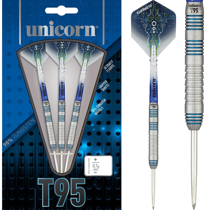 *Unicorn T95 Darts – Steel Tip – Core XL – S2 – Blue 21g