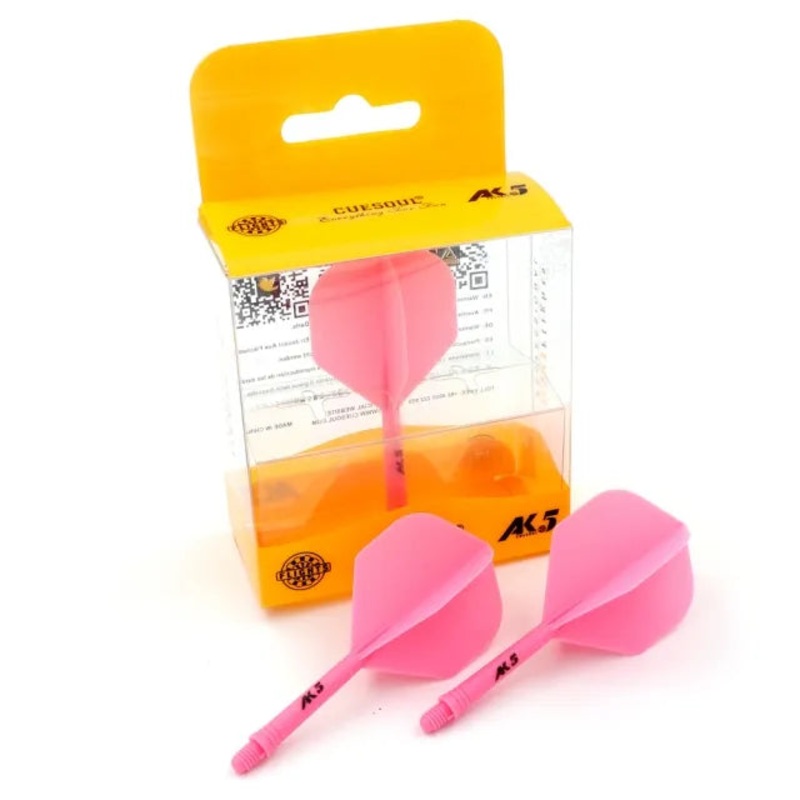 CUESOUL ROST AK5 Integrated Dart Shaft & Flight – Standard Shape – Long – Pink Pink Long (33mm in length excluding thread) Standard