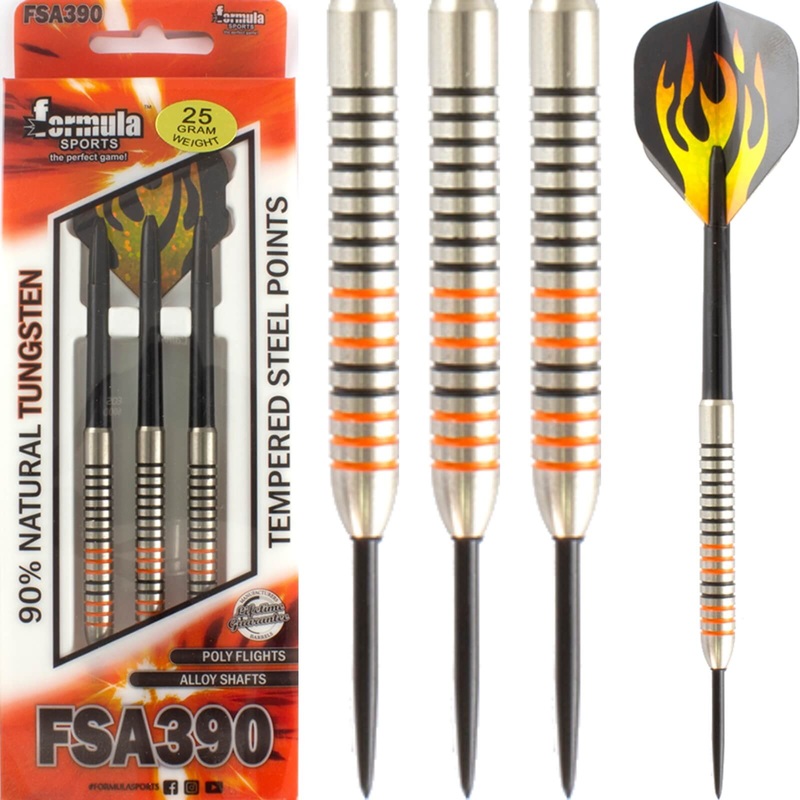 Formula Sports – FSA390 Darts – Steel Tip – 90% Tungsten – 25g