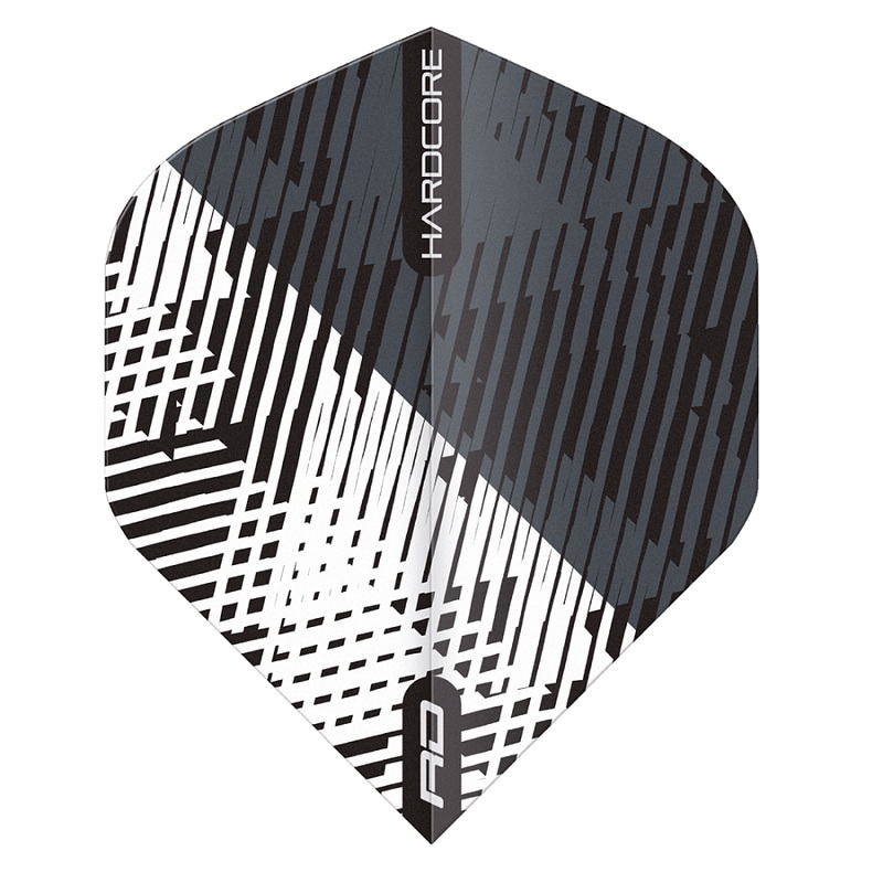 Hardcore Radical Black Fleck Standard Dart Flights Grey No2 Standard