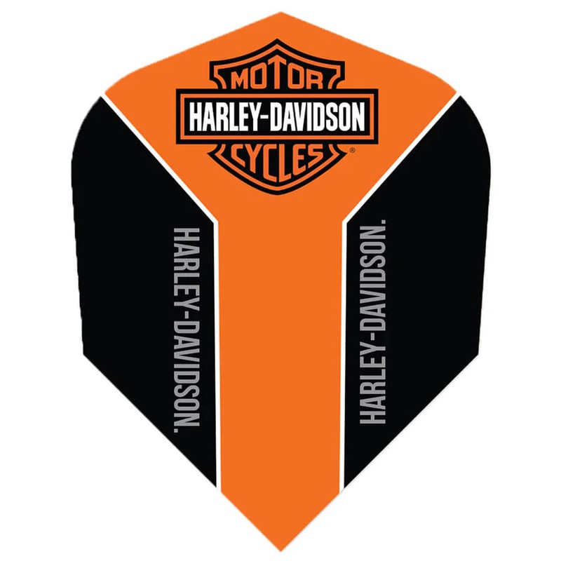 Harley-Davidson Black Fin Dart Flights – Shape Shape 100 Micron Polymer
