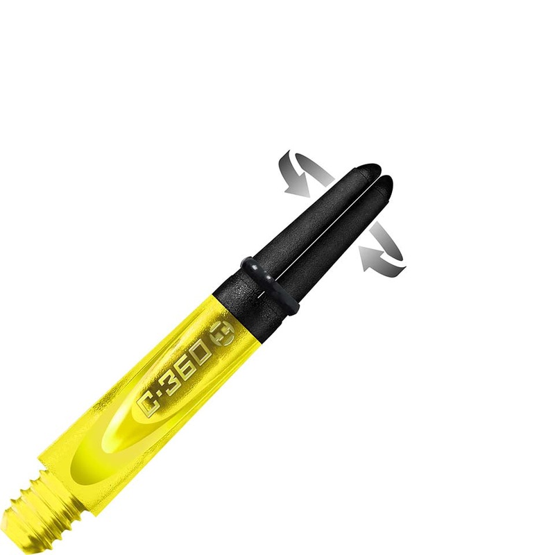 Harrows Carbon 360 Dart Shafts – Short Yellow