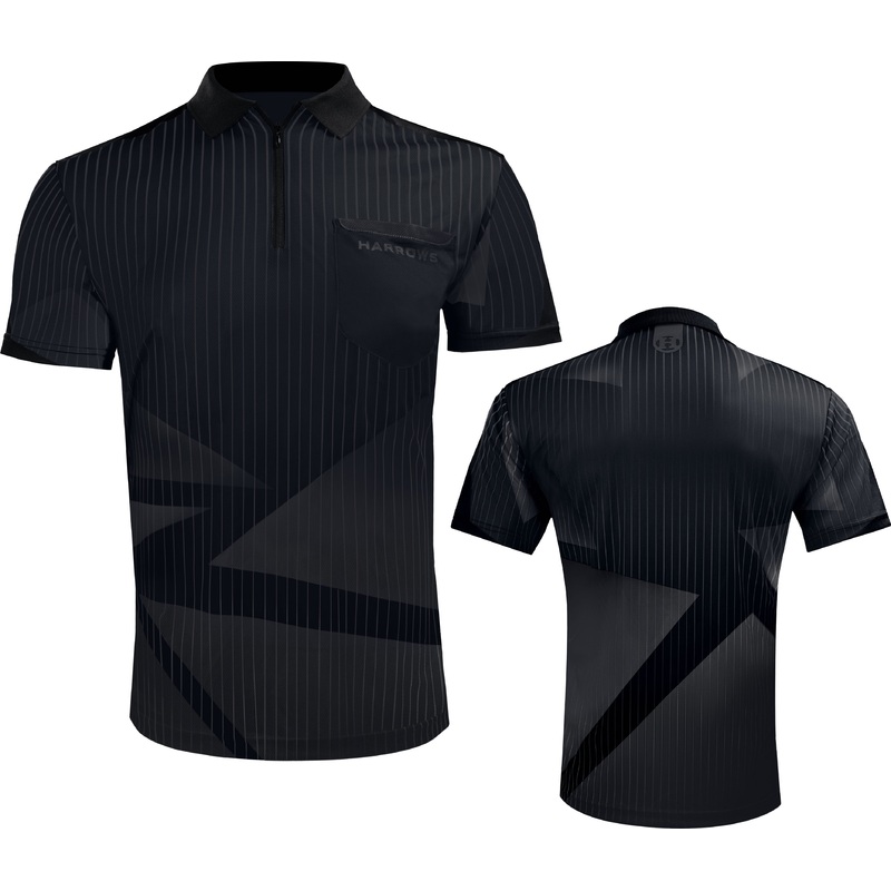 Harrows Shard Dart Shirt – Lightweight – Qwick-Dri – Black Small