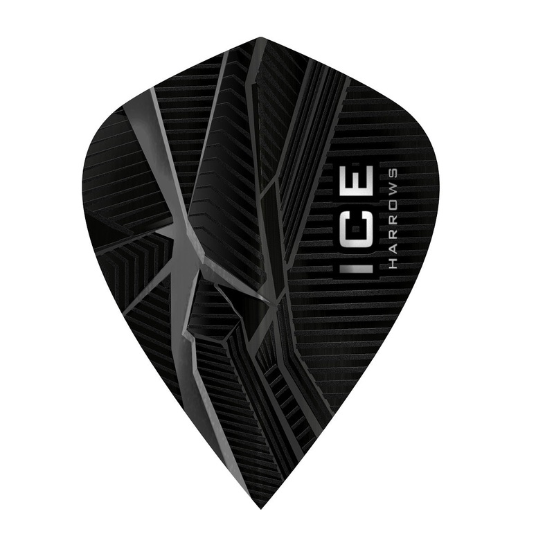 ICE Recut Black Kite Dart Flights By Harrows Black