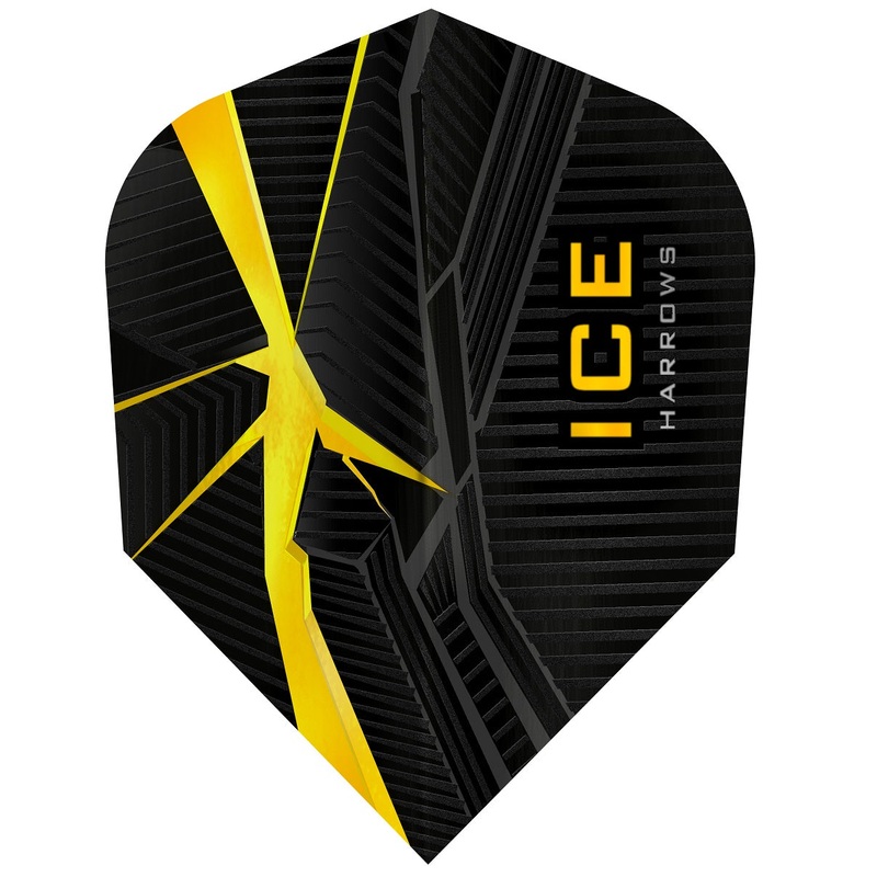 ICE Recut Yellow  Standard Dart Flights By Harrows Yellow