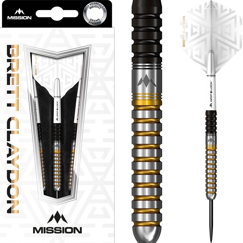 Mission – Brett Claydon Darts – Steel Tip – 90% Tungsten – 22g 24g 22 grams