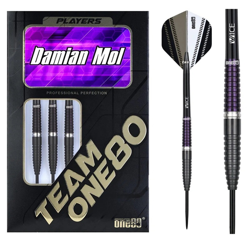 One80 Damian Mol 90% Tungsten Steel Tip Darts 24 GRAM