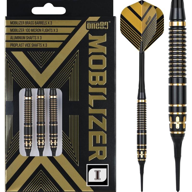 One80 Mobilizer Darts – Soft Tip – Brass – M01 – 18g