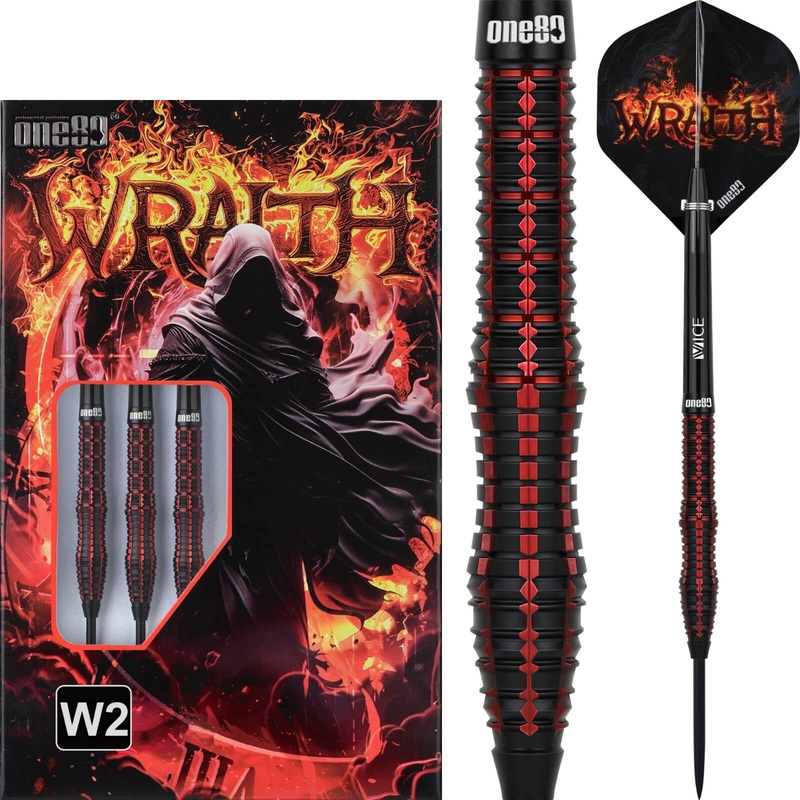One80 – Wraith W2 Darts – Steel Tip – 90% Tungsten – 22g 24g 22 grams