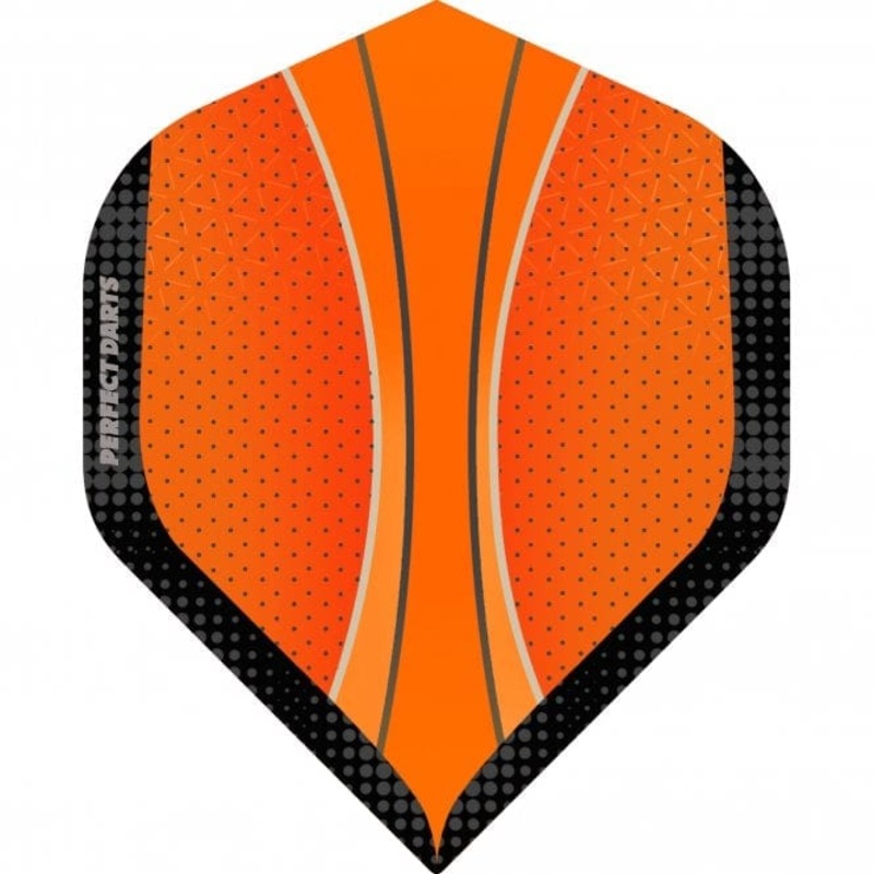 Perfect Darts Flights – Extra Strong – No2 – Std – Solarfox – Orange & Black