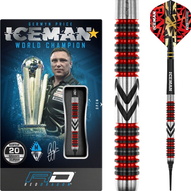 Red Dragon – Gerwyn Price Firebird Darts – Soft Tip – 90% Tungsten – 20g