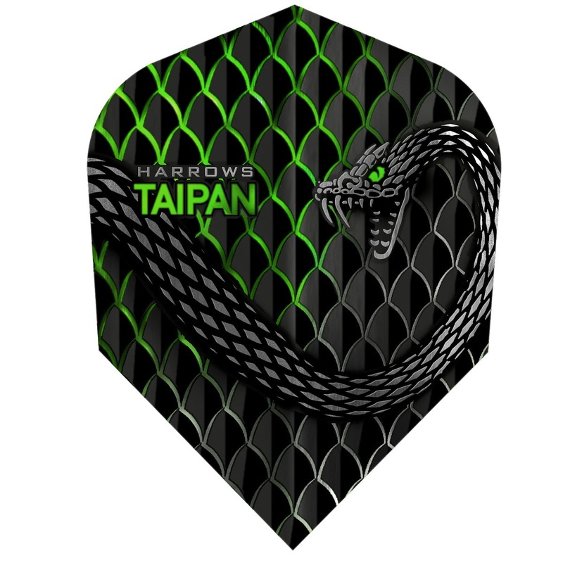 Taipan Green Standard Dart Flights By Harrows Green