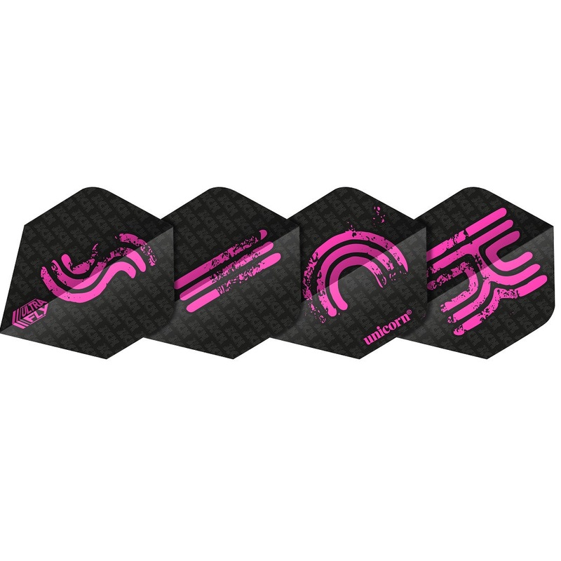 Ultrafly.100 SIick Pink Standard Dart Flights by Unicorn