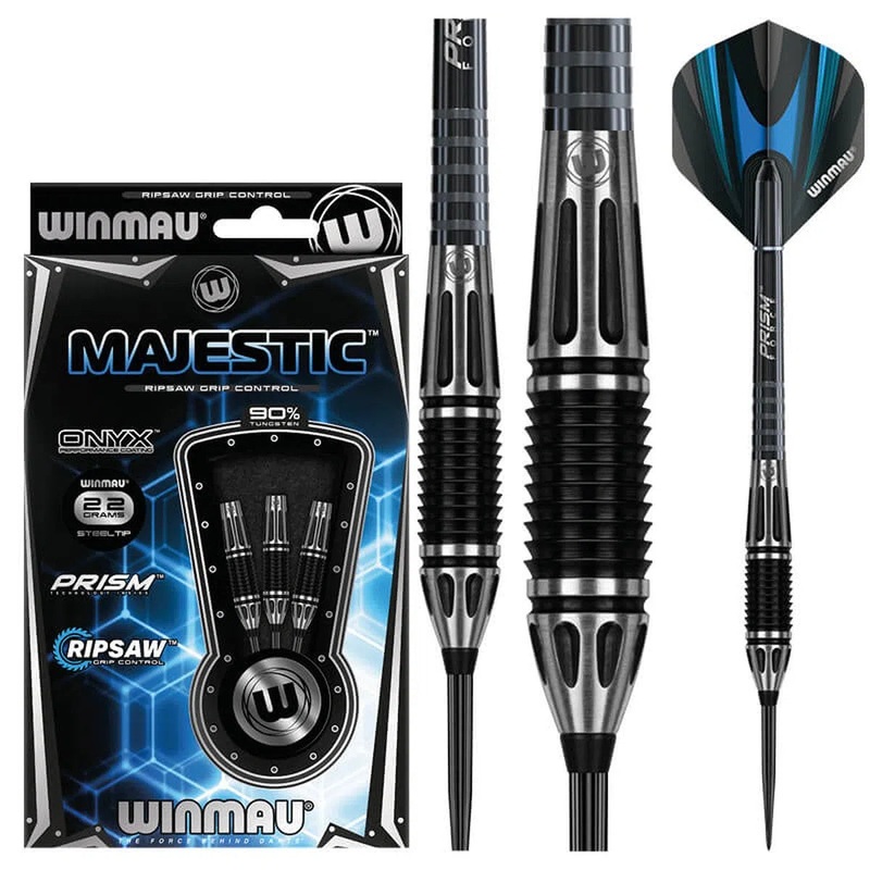 Winmau Majestic 90% Tungsten Steel Tip Darts 22 GRAM