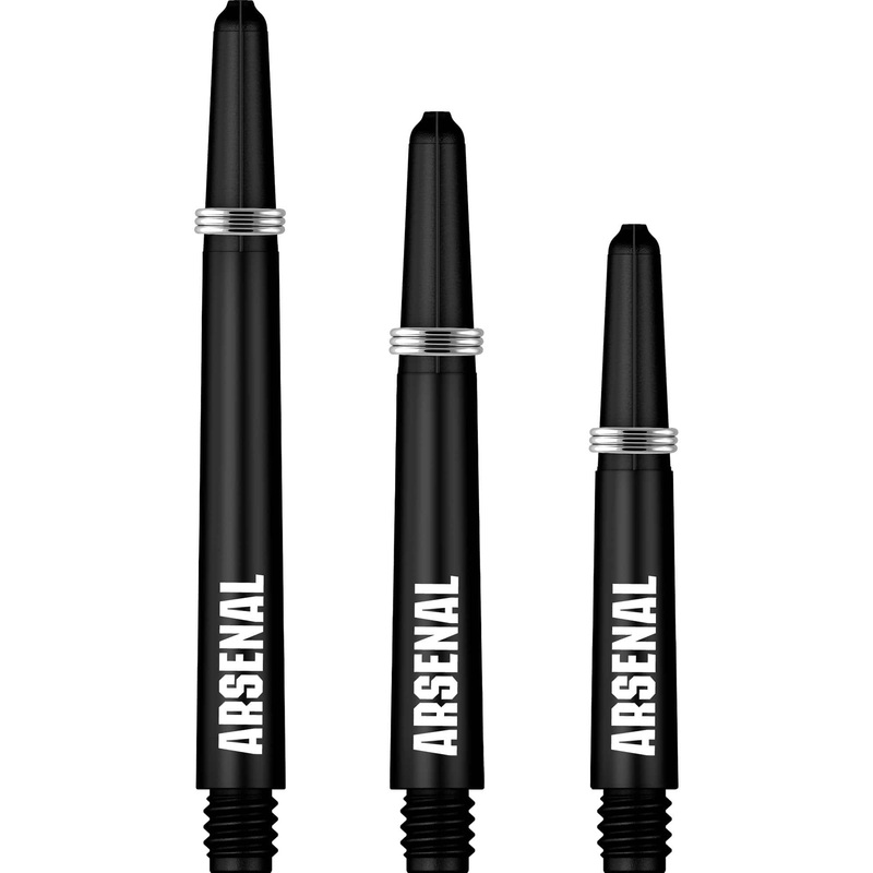 Arsenal FC Dart Shafts – Official Licensed – Dart Stems with Springs – The Gunners – Black Medium