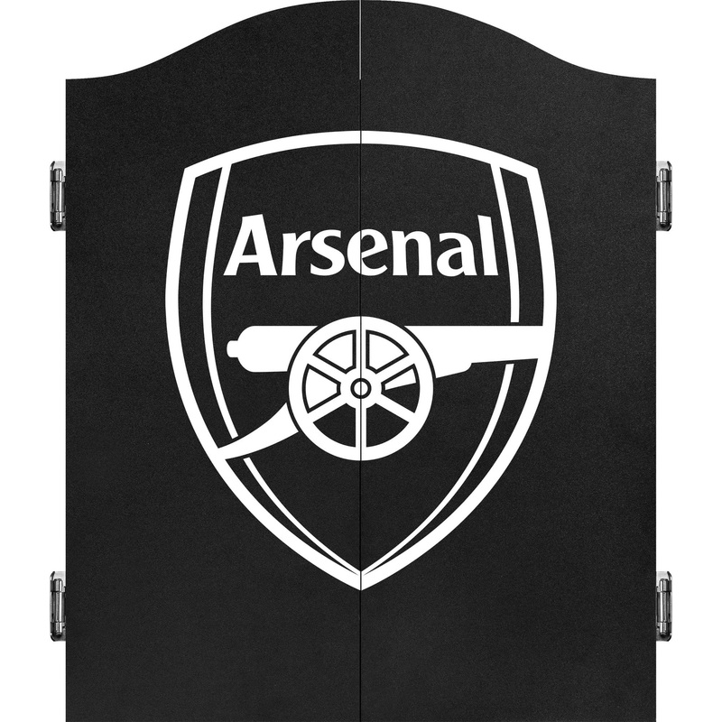 Arsenal FC Dartboard Cabinet – Official Licensed – The Gunners – C3 – Black – Mono Crest