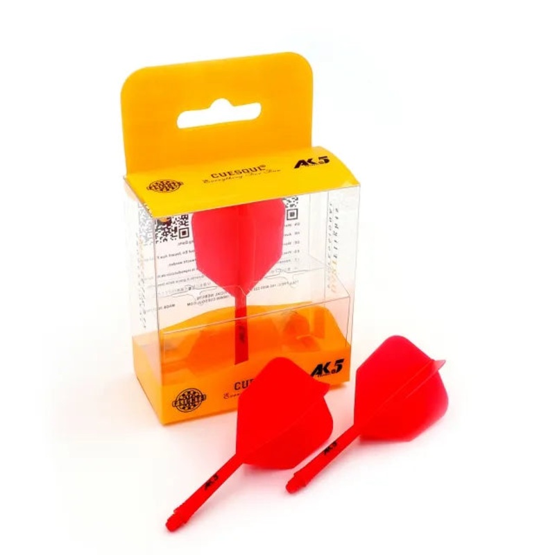 CUESOUL ROST AK5 Integrated Dart Shaft & Flight – Big Wing Shape – Long – Red Red Long (33mm in length excluding thread) Big Wing