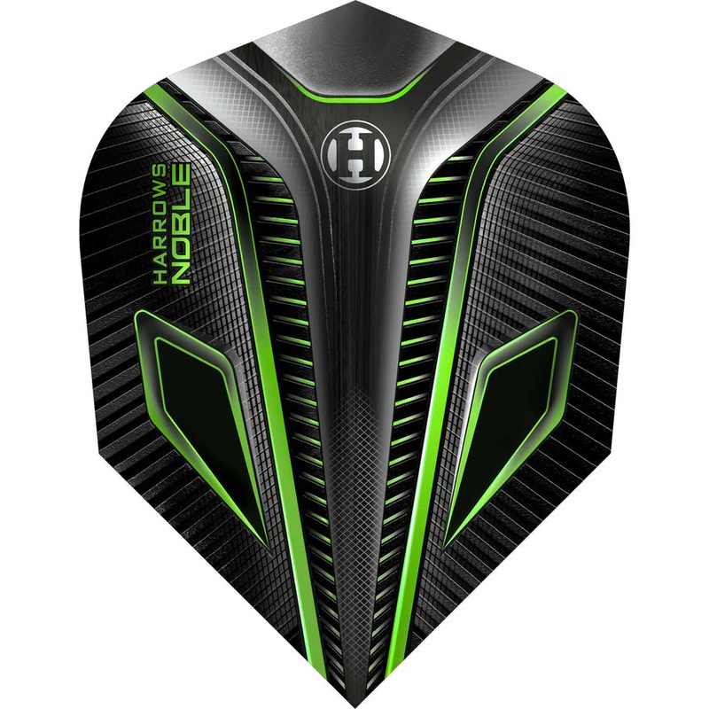 Harrows Noble Green Standard Dart Flights Standard 100 Micron Extra Strong