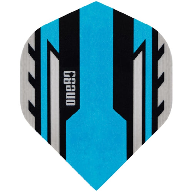 One80 Arrow Light Blue Dart Flights Standard 100 Micron Poly