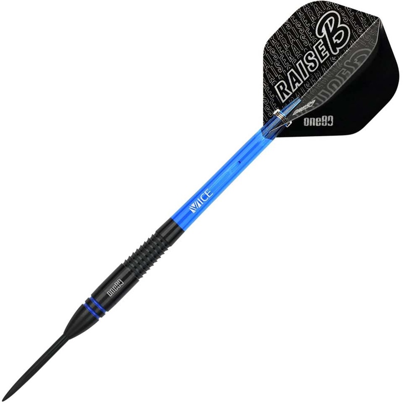 One80 Raise B Steel Tip Darts – 23gm Blue