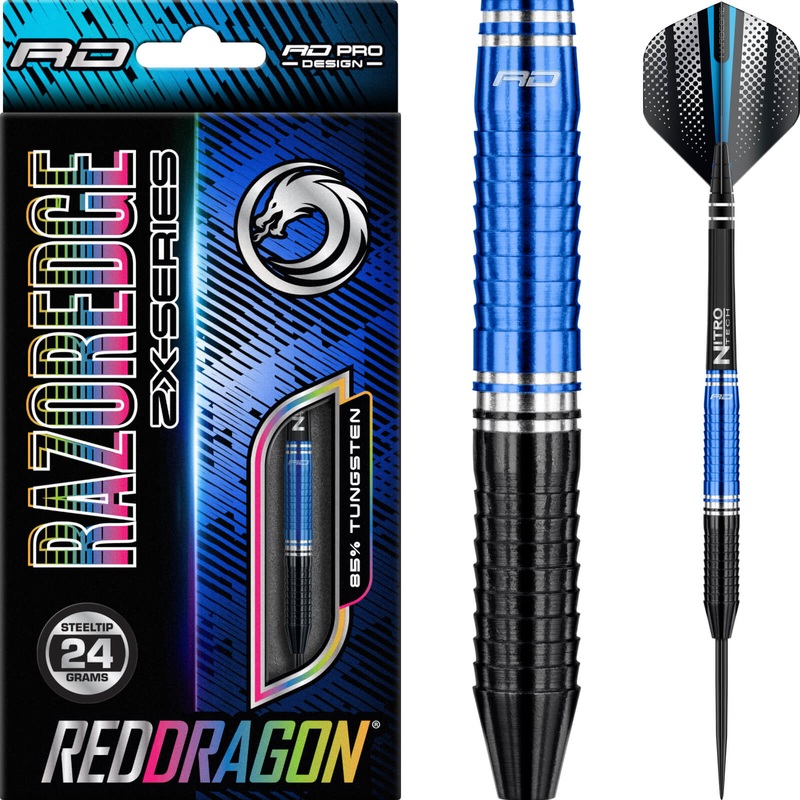 Red Dragon – Razor Edge ZX-3 Darts – Steel Tip – 85% Tungsten – 22g 24g 26g 22 grams