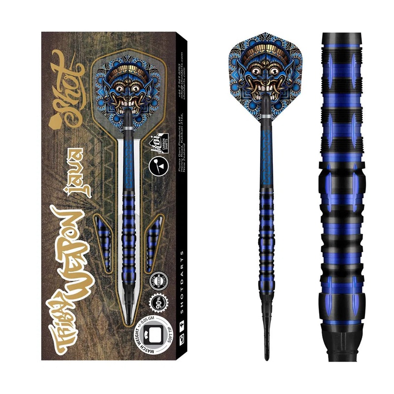 Shot Tribal Weapon Java 90% Tungsten Soft Tip Darts 18 GRAM