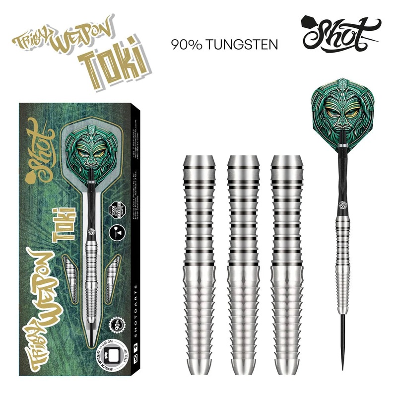 Shot Tribal Weapon Toki -Steel Tip Dart Set- 90% Tungsten-26gm