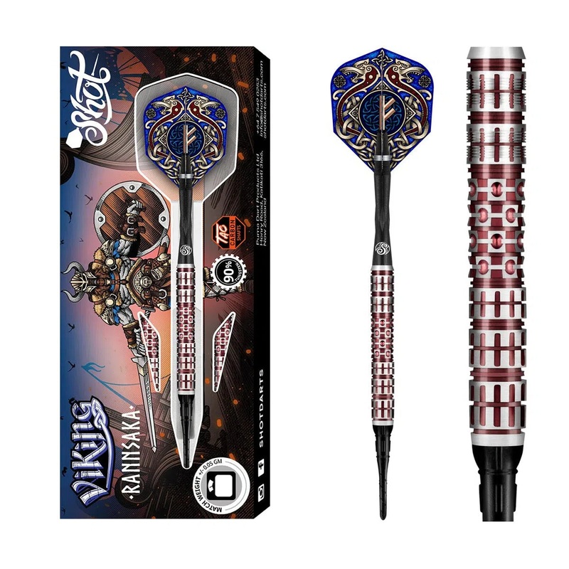 Shot Viking Rannsaka 90% Tungsten Soft Tip Darts 18 GRAM