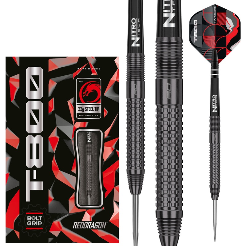 T-800 90% Tungsten Steel Tip Darts by Red Dragon 22 Gram