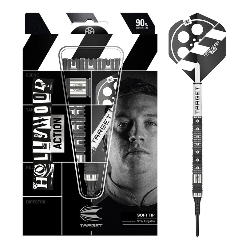 Target Darts Chris Dobey Hollywood Action 90% Tungsten Soft Tip Darts 20 GRAM
