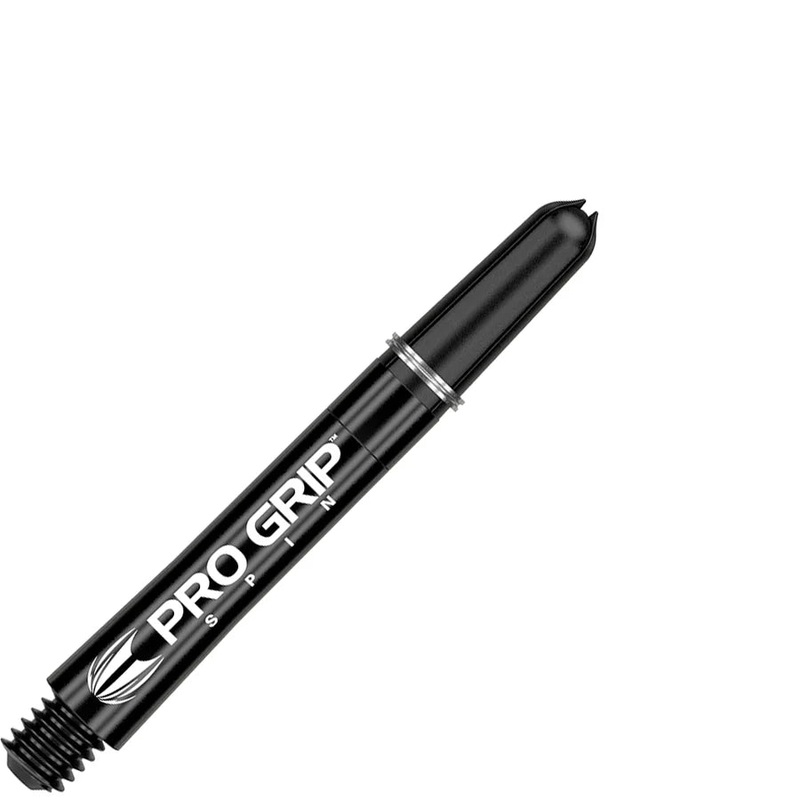 Target Pro Grip Nylon Spinning Dart Shafts Short Black (3 Sets) Black Short (34mm in length excluding thread) Nylon