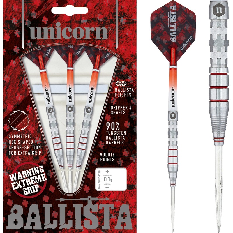 *Unicorn Ballista Darts – Style 3 – Steel Tip – Extreme Hex Grip 21g