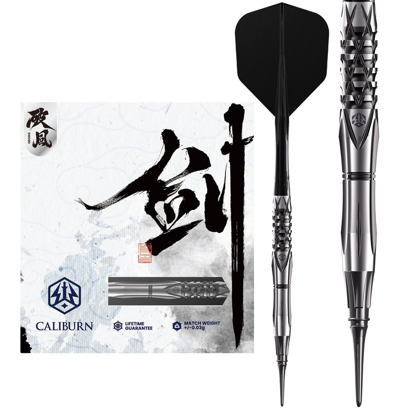 Caliburn Sword Darts – Soft Tip – 95% Tungsten – S4 – 21g