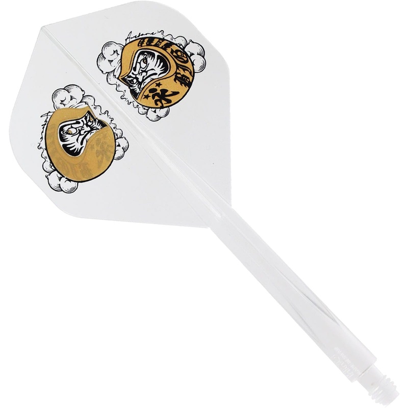 *Condor AXE Dart Flights – Standard – Daruma Baby – Clear Gold Long