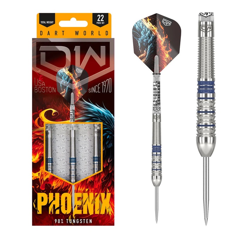 DW Phoenix 90% Tungsten Steel Tip Darts 22 GRAM