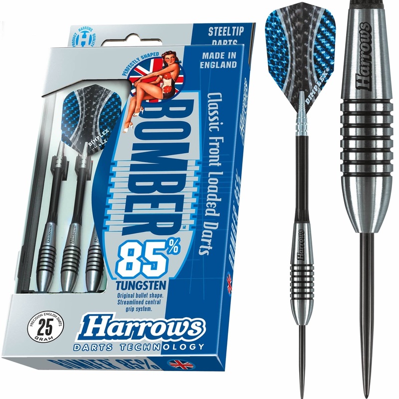 Harrows Bomber Darts – Steel Tip – Made in England 21g