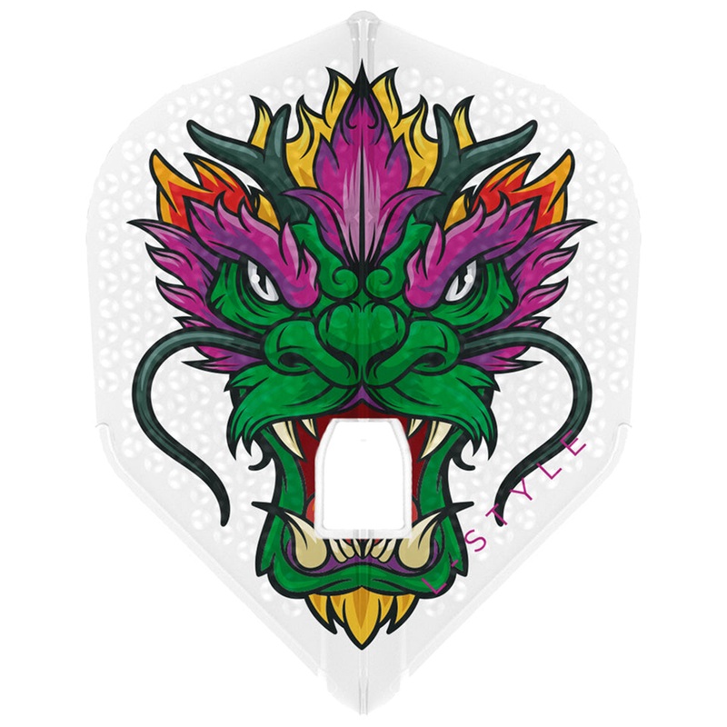 L-Style Pro Dimpled Jules Van Dongen V1 Dart Flights – L3 / Shape Clear