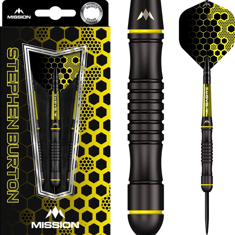 Mission – Stephen Burton Darts – Steel Tip – 90% Tungsten – 23g 25g 23 grams