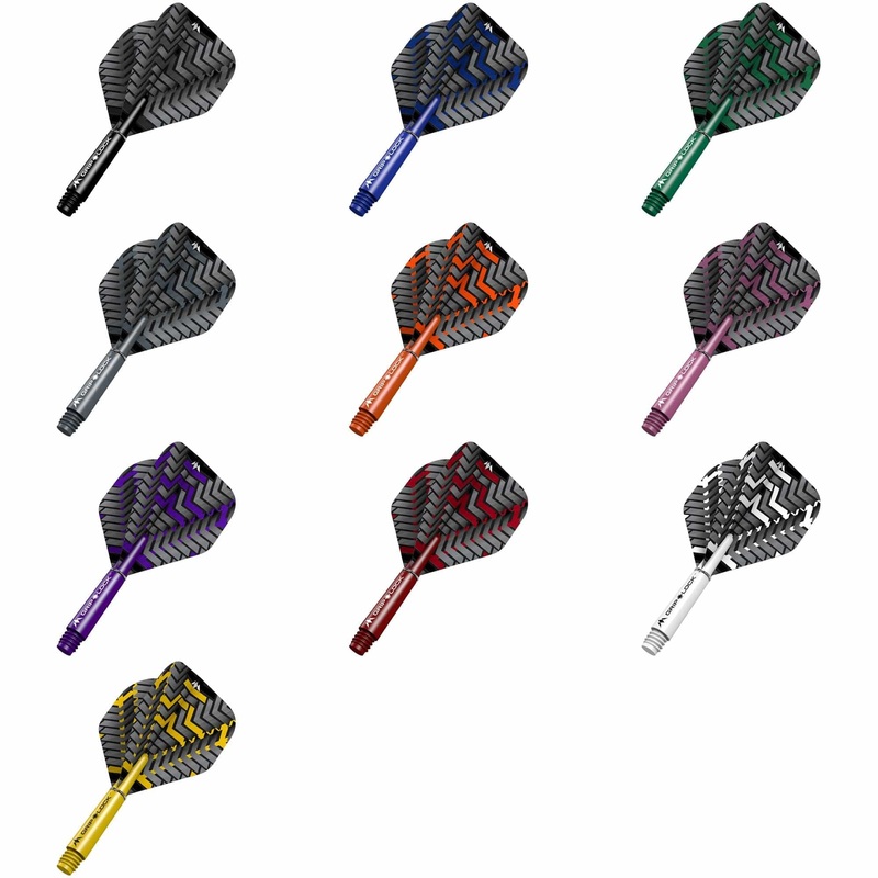 Mission Vex Dart Flights Combo With Griplock Shafts Black Short