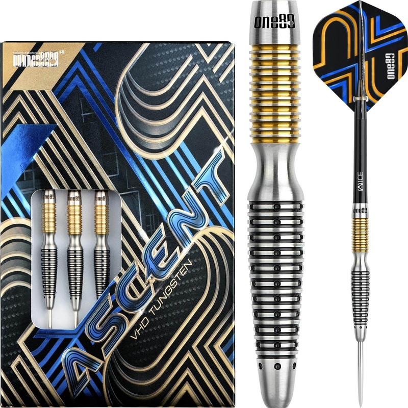 One80 – Ascent 03 Darts – Steel Tip – 90% Tungsten – 23g 25g 23 grams