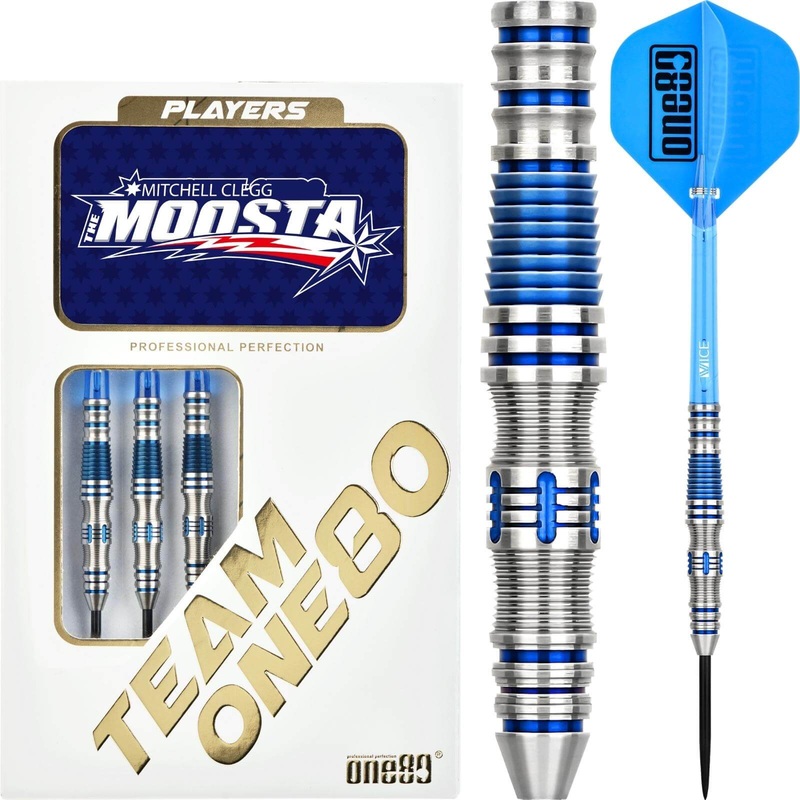 One80 – Mitchell Clegg Signature II Darts – Steel Tip – 90% Tungsten – 23g