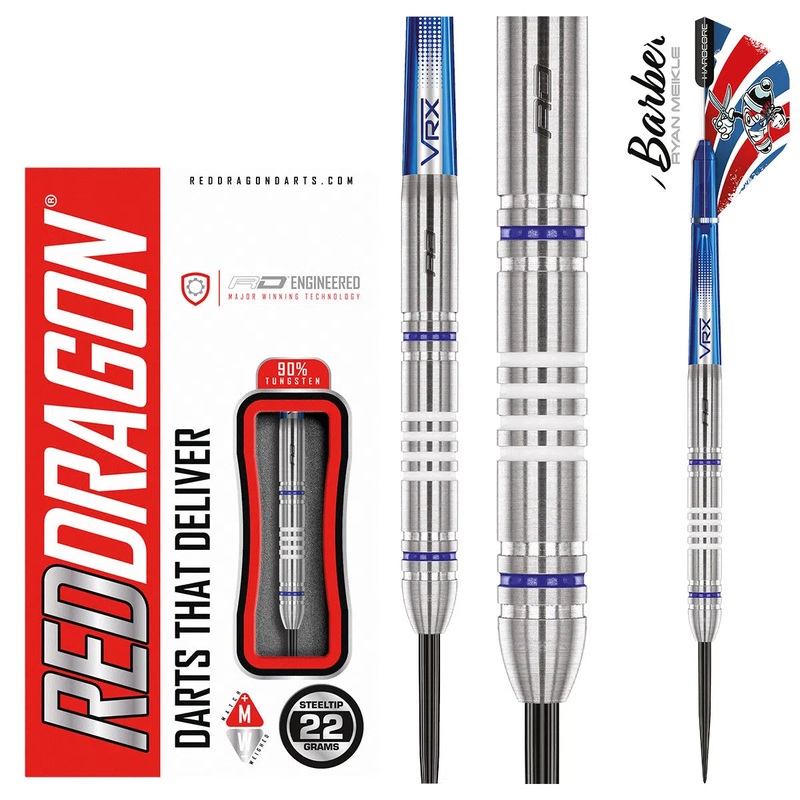 Red Dragon Ryan Meikle 90% Tungsten Steel Tip Darts 22 GRAM